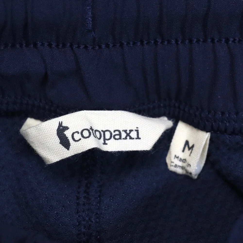 Cotopaxi Fleece Joggers Mens Medium Navy Blue Tapered Knee Overlay Hiking Pants